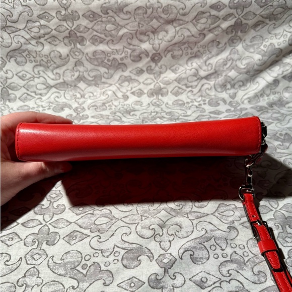 Coach Long Double Zipper Accordion Red Leather Wallet / Wristlet - EUC - Picture 8 of 11